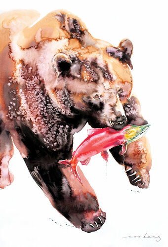 Beary Good Catch par Soo Beng Lim, Dessin en vente sur Singulart