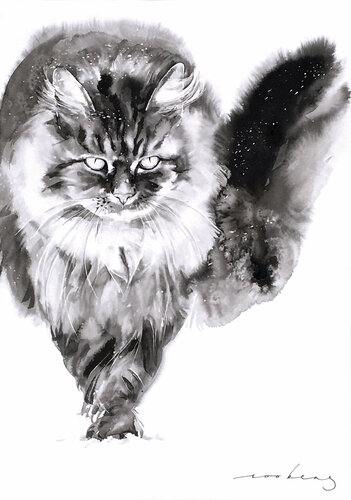 Wintery Stroll (SOLD) van Soo Beng Lim, Tekening te koop op Singulart