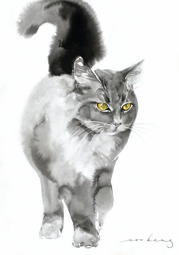 Cat Walk6 (SOLD) van Soo Beng Lim, Tekening te koop op Singulart
