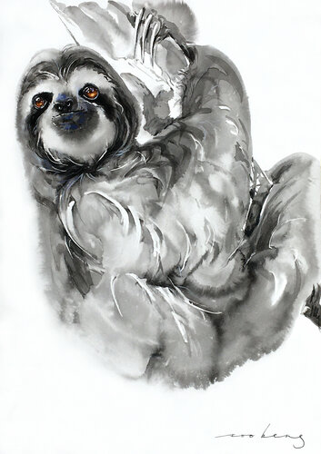 Sloth2 (SOLD) van Soo Beng Lim, Tekening te koop op Singulart
