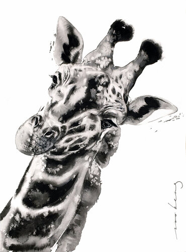 Hello Giraffa (SOLD) par Soo Beng Lim, Dessin en vente sur Singulart