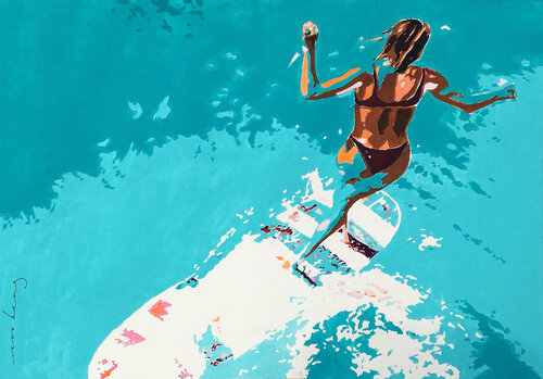 Surfer Life di Soo Beng Lim, Opera su carta in vendita su Singulart