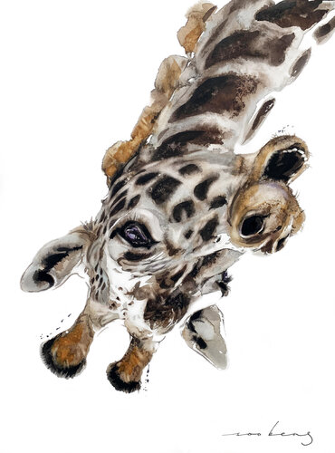 Hey Giraffe di Soo Beng Lim, Disegno in vendita su Singulart