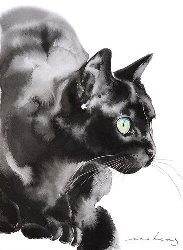 Cat Pounce par Soo Beng Lim, Dessin en vente sur Singulart