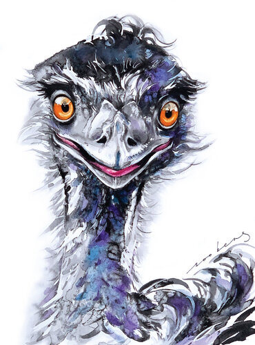 Emu Grin (SOLD) par Soo Beng Lim, Dessin en vente sur Singulart