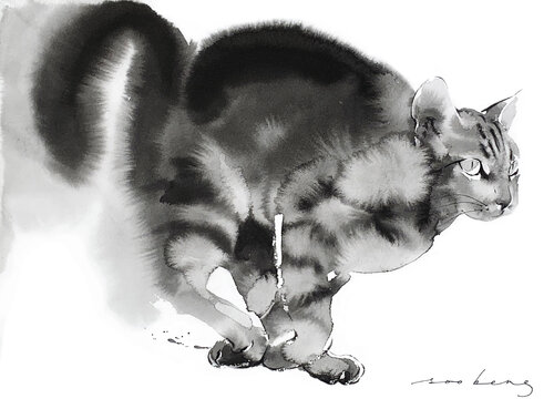 Cat Sprint by Soo Beng Lim, Drawing for Sale on Singulart