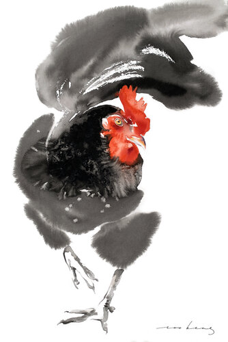 Rooster at First Light de Soo Beng Lim, Dibujo a la venta en Singulart
