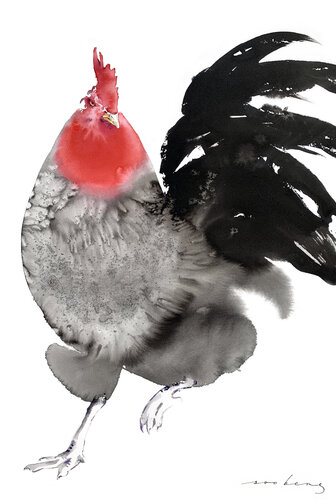 Valiant Rooster by Soo Beng Lim, Drawing for Sale on Singulart