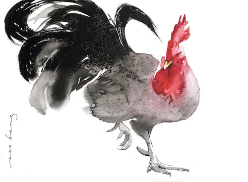 Debonair Rooster par Soo Beng Lim, Dessin en vente sur Singulart