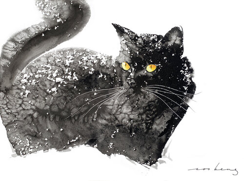 Winter Whiskers by Soo Beng Lim, Drawing for Sale on Singulart
