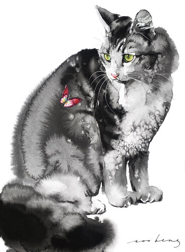 Curious Flutter par Soo Beng Lim, Dessin en vente sur Singulart