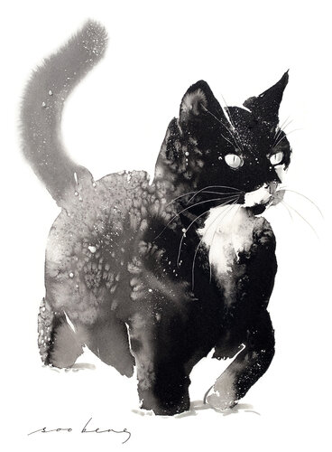 Meow on Ice van Soo Beng Lim, Tekening te koop op Singulart