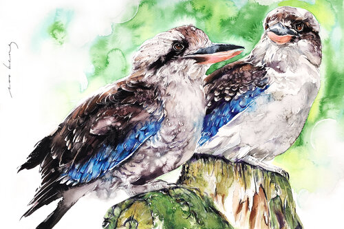 Tweethearts van Soo Beng Lim, Tekening te koop op Singulart