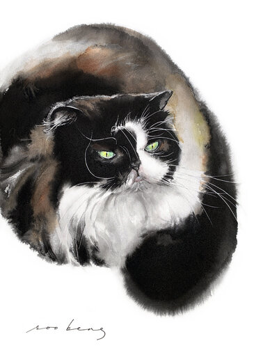 Himalayan Whiskers van Soo Beng Lim, Tekening te koop op Singulart
