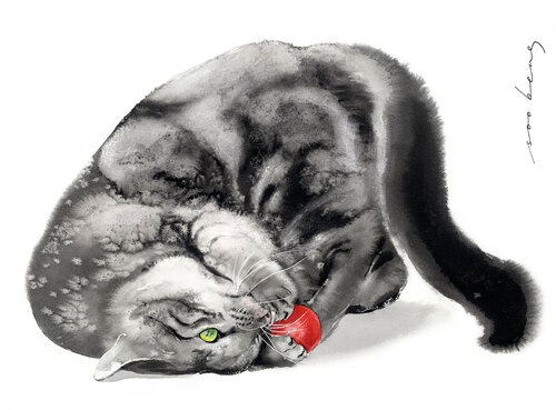 Red Dot Reverie van Soo Beng Lim, Tekening te koop op Singulart