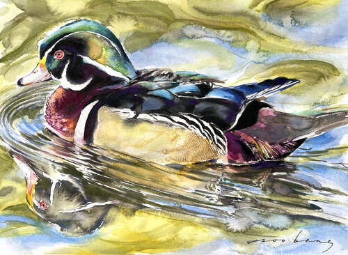 Elegance Afloat van Soo Beng Lim, Tekening te koop op Singulart