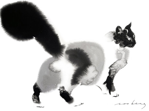 Kitty Fluffstance van Soo Beng Lim, Tekening te koop op Singulart