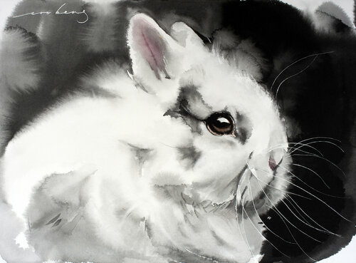 White Rabbit par Soo Beng Lim, Dessin en vente sur Singulart