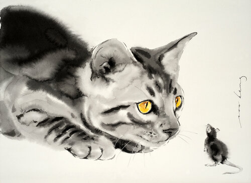 Cat and Mouse (SOLD) di Soo Beng Lim, Disegno in vendita su Singulart