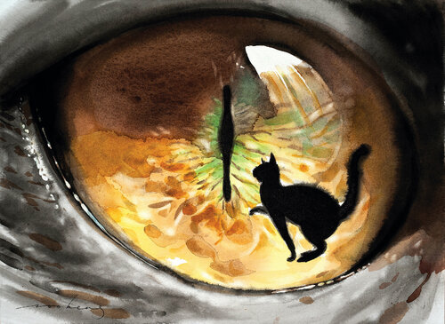 Cat Seen by Soo Beng Lim, Drawing for Sale on Singulart
