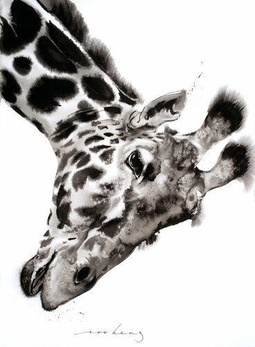 Giraffe (SOLD) van Soo Beng Lim, Tekening te koop op Singulart