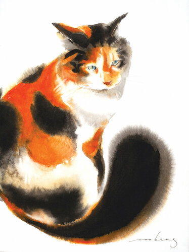 Gingery Cat2 by Soo Beng Lim, Drawing for Sale on Singulart