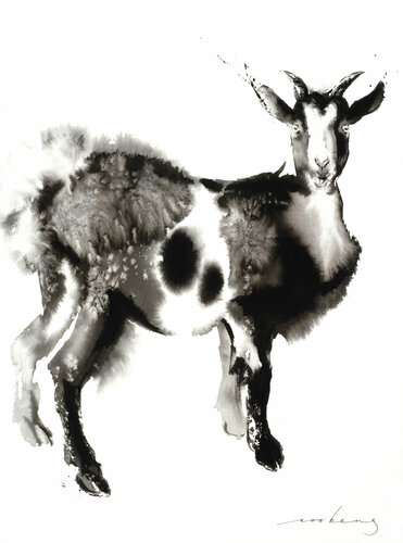 Goat Stance (SOLD) van Soo Beng Lim, Tekening te koop op Singulart