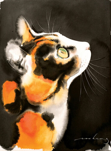 Night-time Gazer (SOLD) van Soo Beng Lim, Tekening te koop op Singulart