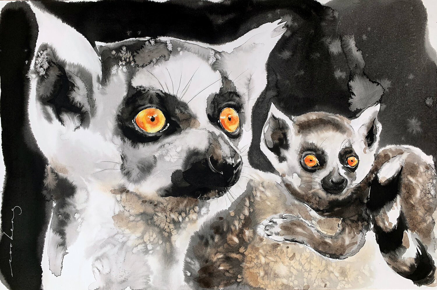 Lemur and Pup Soo Beng Lim