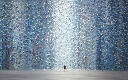 Blue Rain par Ekaterina Ermilkina, Peinture en vente sur Singulart