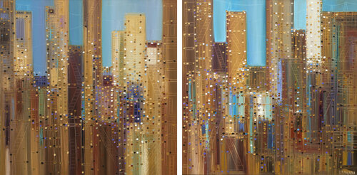 Urban Empire (diptych) van Ekaterina Ermilkina, Schilderij te koop op Singulart