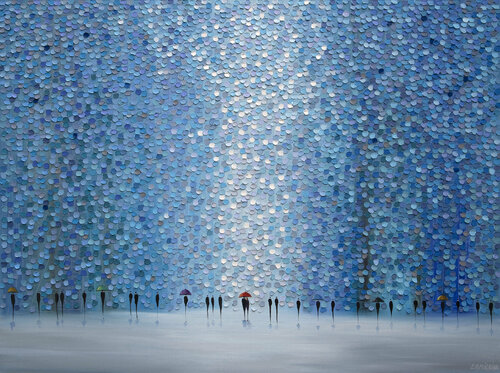 The Umbrellas par Ekaterina Ermilkina, Peinture en vente sur Singulart