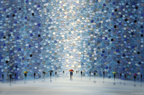 Umbrellas' Waltz par Ekaterina Ermilkina, Peinture en vente sur Singulart