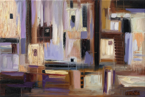 Abstract City van Ekaterina Ermilkina, Schilderij te koop op Singulart