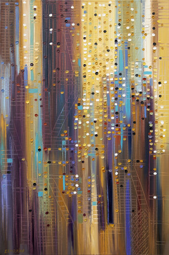 Dynamic City van Ekaterina Ermilkina, Schilderij te koop op Singulart