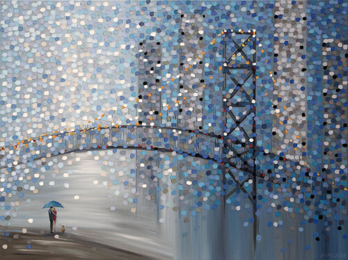 Date by the Bridge by Ekaterina Ermilkina, Painting for Sale on Singulart