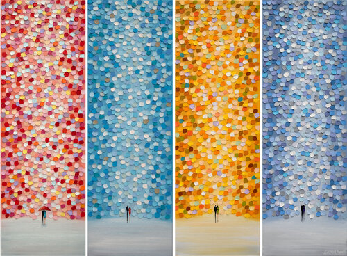 Four Seasons (4 canvases) von Ekaterina Ermilkina, Malerei kaufen auf Singulart