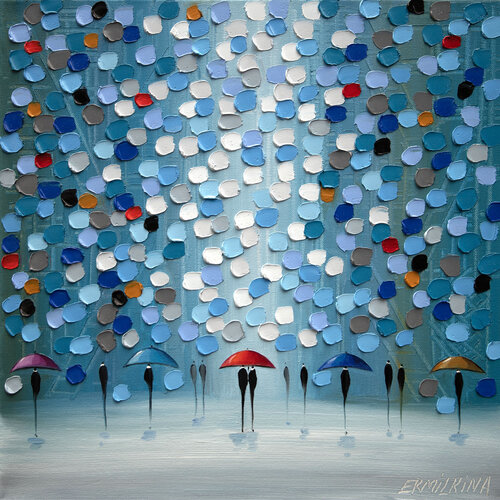 Umbrella Parade von Ekaterina Ermilkina, Malerei kaufen auf Singulart