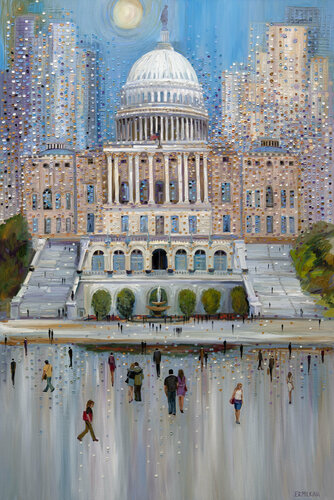Washington Capitol by Ekaterina Ermilkina, 회화 for Sale on Singulart
