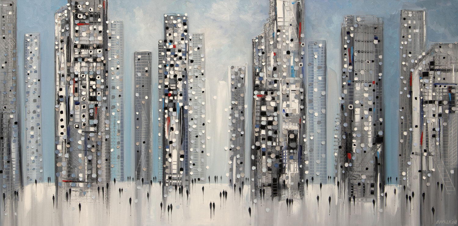 Streets Of Manhattan Ekaterina Ermilkina Originalgemälde zu verkaufen