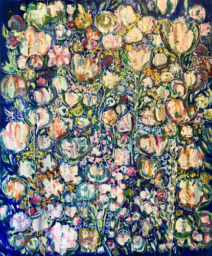 Flowerpower van Silvia Strobos, Schilderij te koop op Singulart