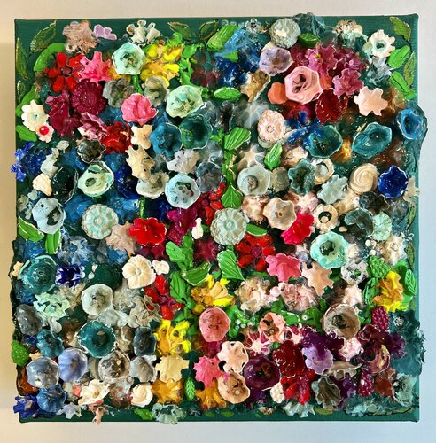 Flowerbed 3 van Silvia Strobos, Schilderij te koop op Singulart