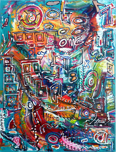 Kathedrale der Phantasie  2508-RC-1 di Rudi Art Peters, Pittura in vendita su Singulart