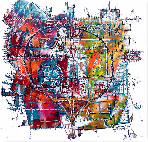 Ja...dein Tag ist gut ....Kathedrale der Phantasie  2600-RP-1 di Rudi Art Peters, Pittura in vendita su Singulart