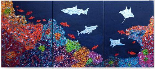 Jardines De La Reina...Gärten der Königin...Korallen Riff südlich von Cuba... 2512-AM-3 von Rudi Art Peters, Malerei kaufen auf Singulart