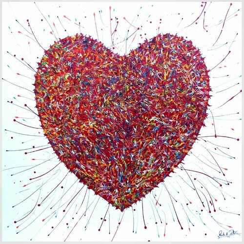 Heart to Heart  22-2302-1 von Rudi Art Peters, Malerei kaufen auf Singulart