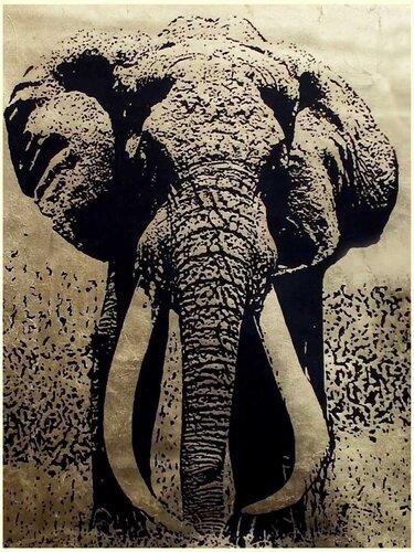 Elefant Satao ...3 120 160 van Rudi Art Peters, Schilderij te koop op Singulart