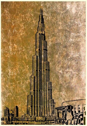 Burj Khalifa Dubai 1 120 170 by Rudi Art Peters, 絵画 for Sale on Singulart