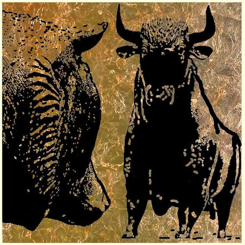 Börse Frankfurt Bulle + Bär 1 120 120 von Rudi Art Peters, Malerei kaufen auf Singulart