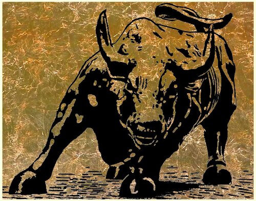 Börse New York Bulle 1 120 150 Rudi Art Peters